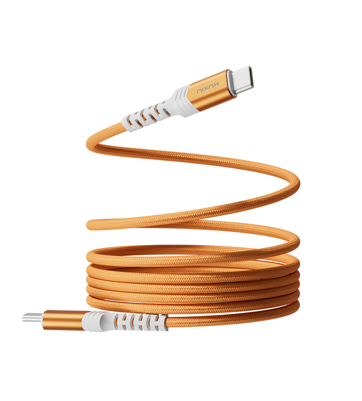 Magnetický Samonavíjecí Kabel KUXIU 240W (USB-C na USB-C) - Cosmic Orange