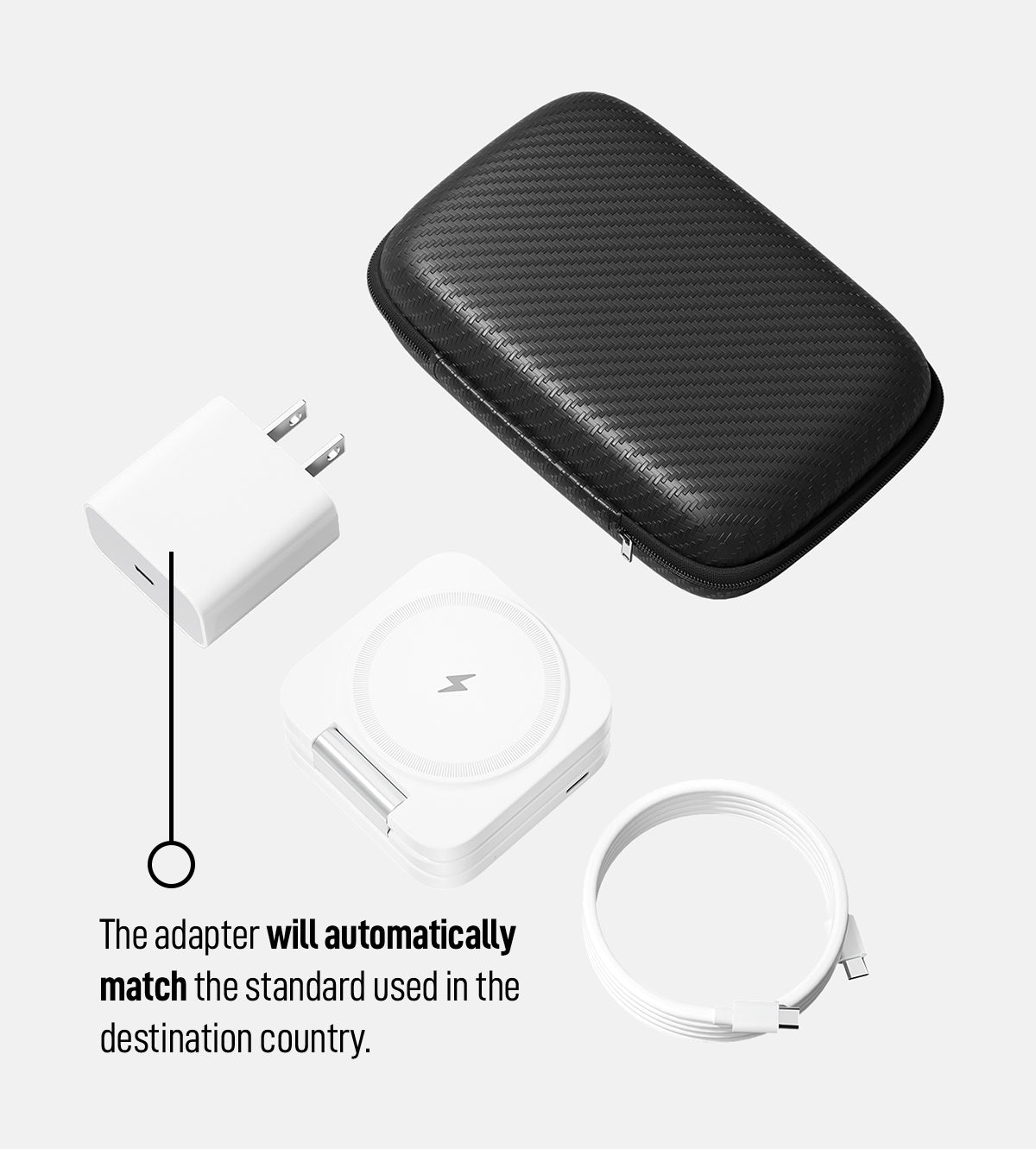 KUXIU X55 Chargeur et support magnétique sans fil pliable 3 en 1