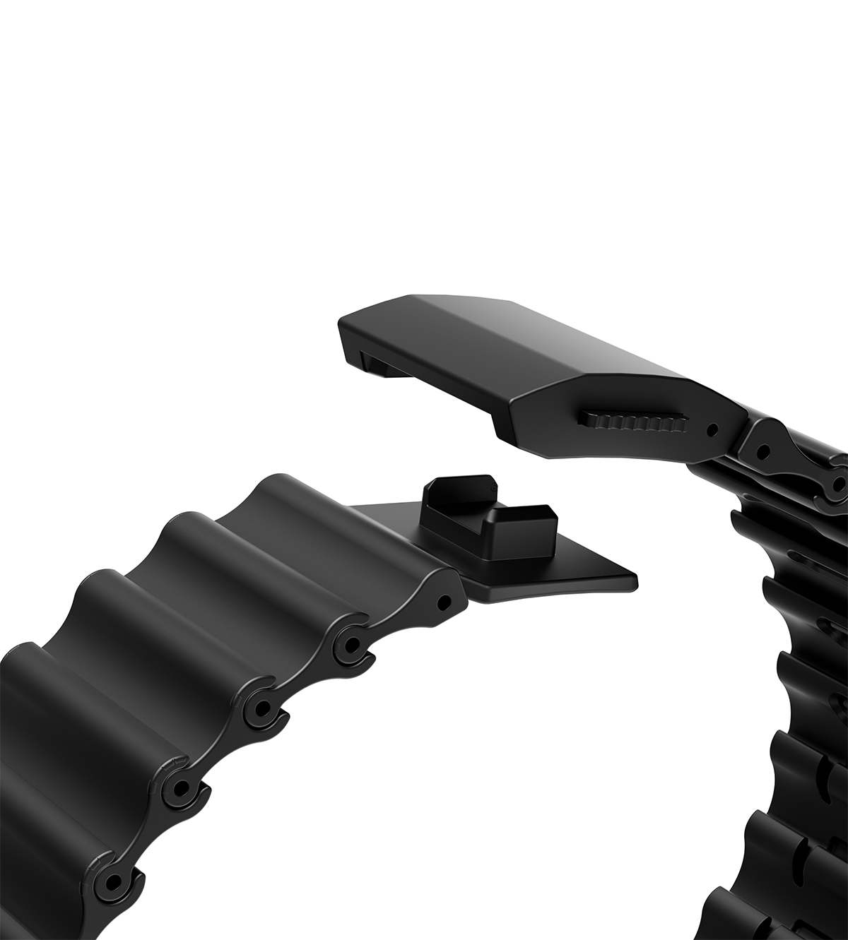 KUXIU Stainless Steel Ocean Band - Black