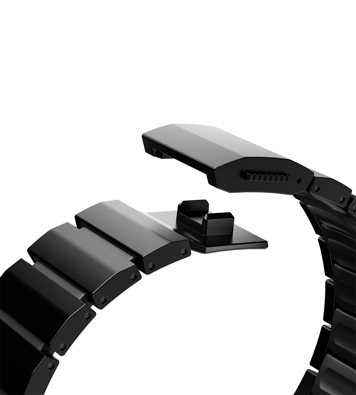 KUXIU Pure Titanium Watch Band with Magnetic Clasp – Black