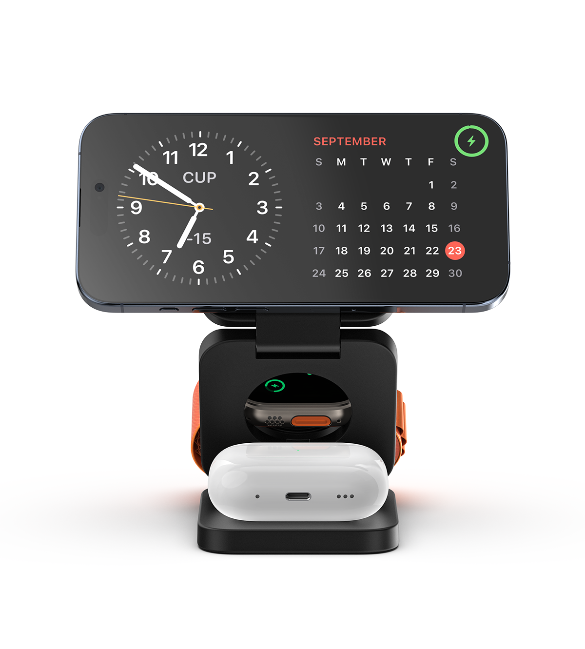 KUXIU X55 三合一可折疊磁性無線充電器和支架