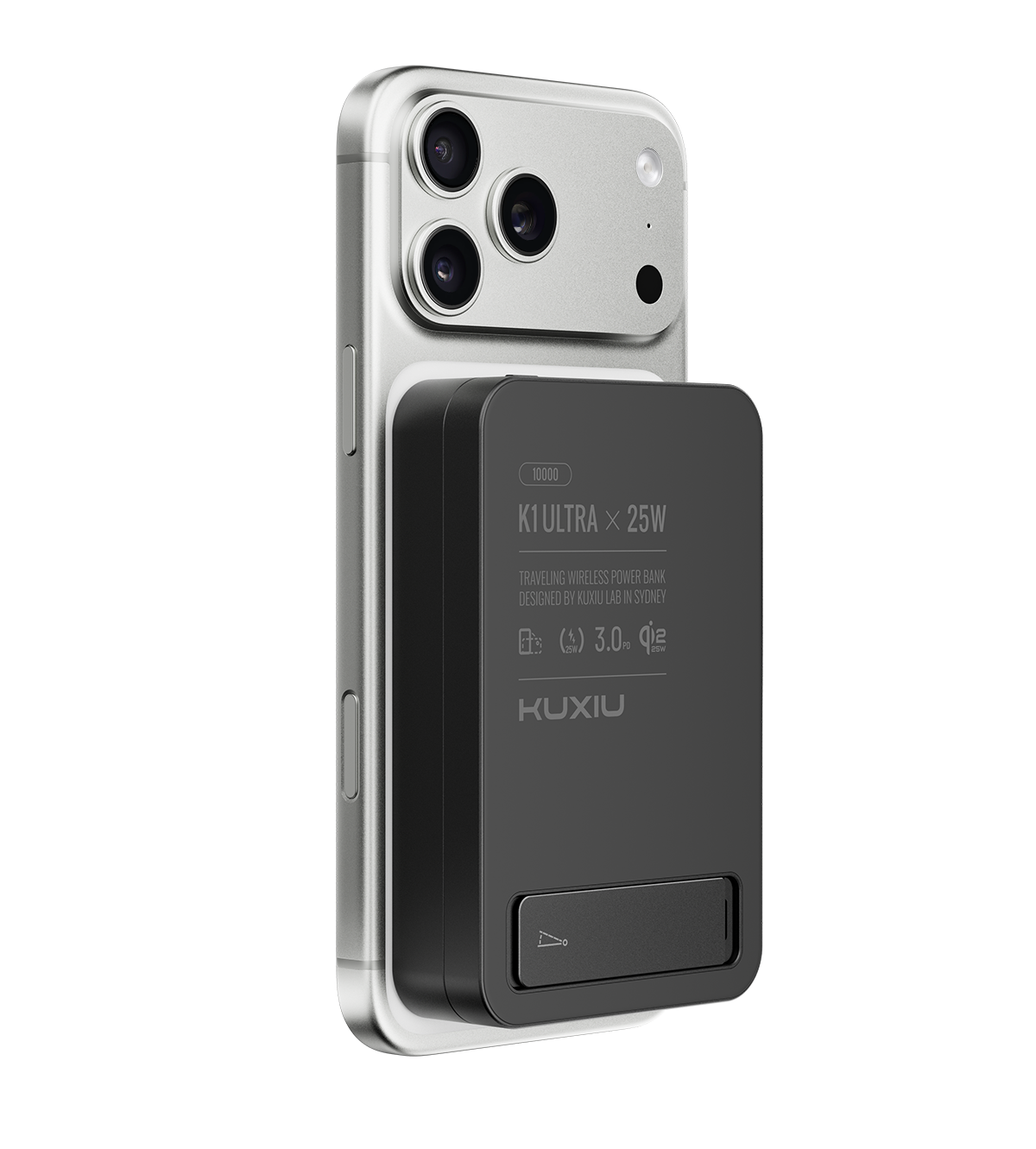 KUXIU K1 Ultra Qi2.2 25W Fast Charging 3-in-1 MagSafe Wireless Power Bank