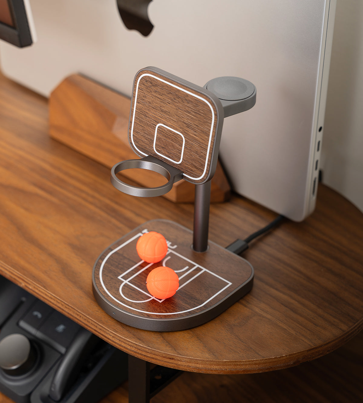 Supporto di Ricarica Wireless Magnetico 3-in-1 Creativo KUXIU Qi2 a 3 Punti - Finitura in Legno