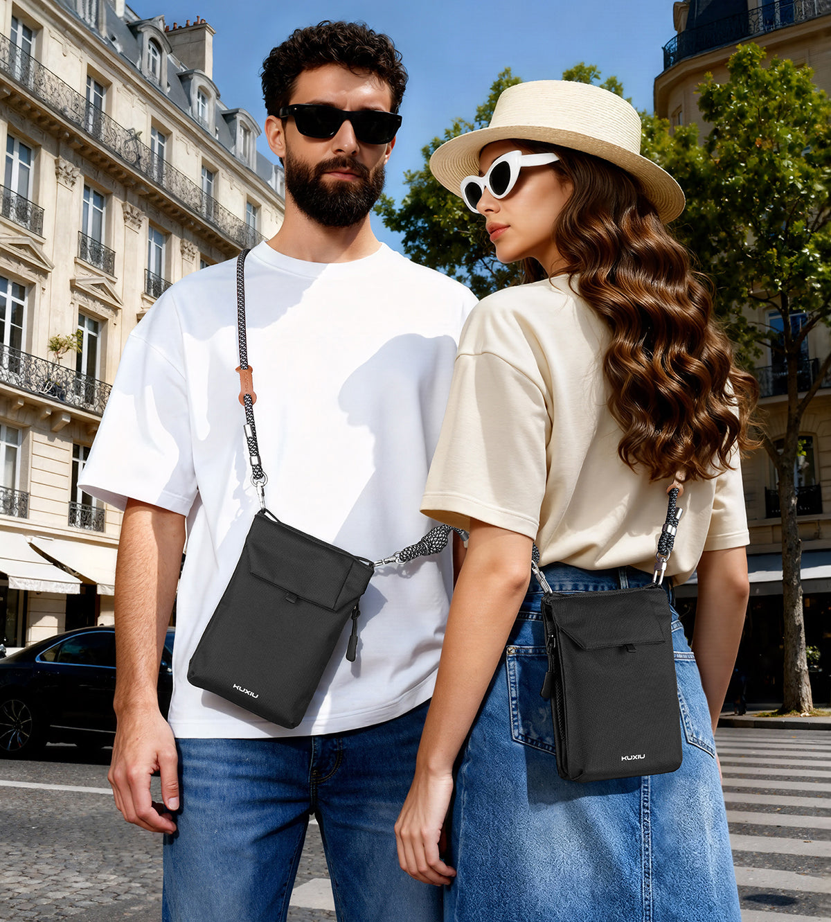 KUXIU Smart Shield Bag – RFID Blocking, Waterproof & Anti-Cut - Black