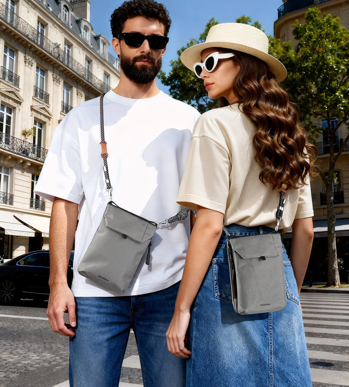 KUXIU Smart Shield Bag – RFID Blocking, Waterproof & Anti-Cut - Khaki