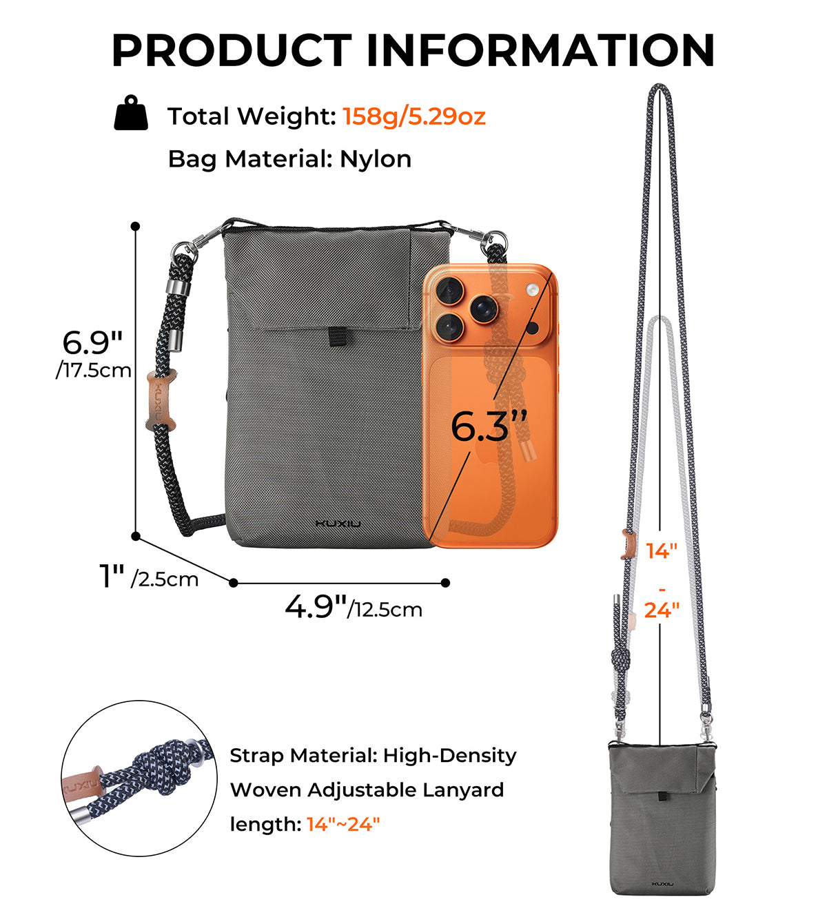 KUXIU Smart Shield Bag – RFID Blocking, Waterproof & Anti-Cut - Khaki