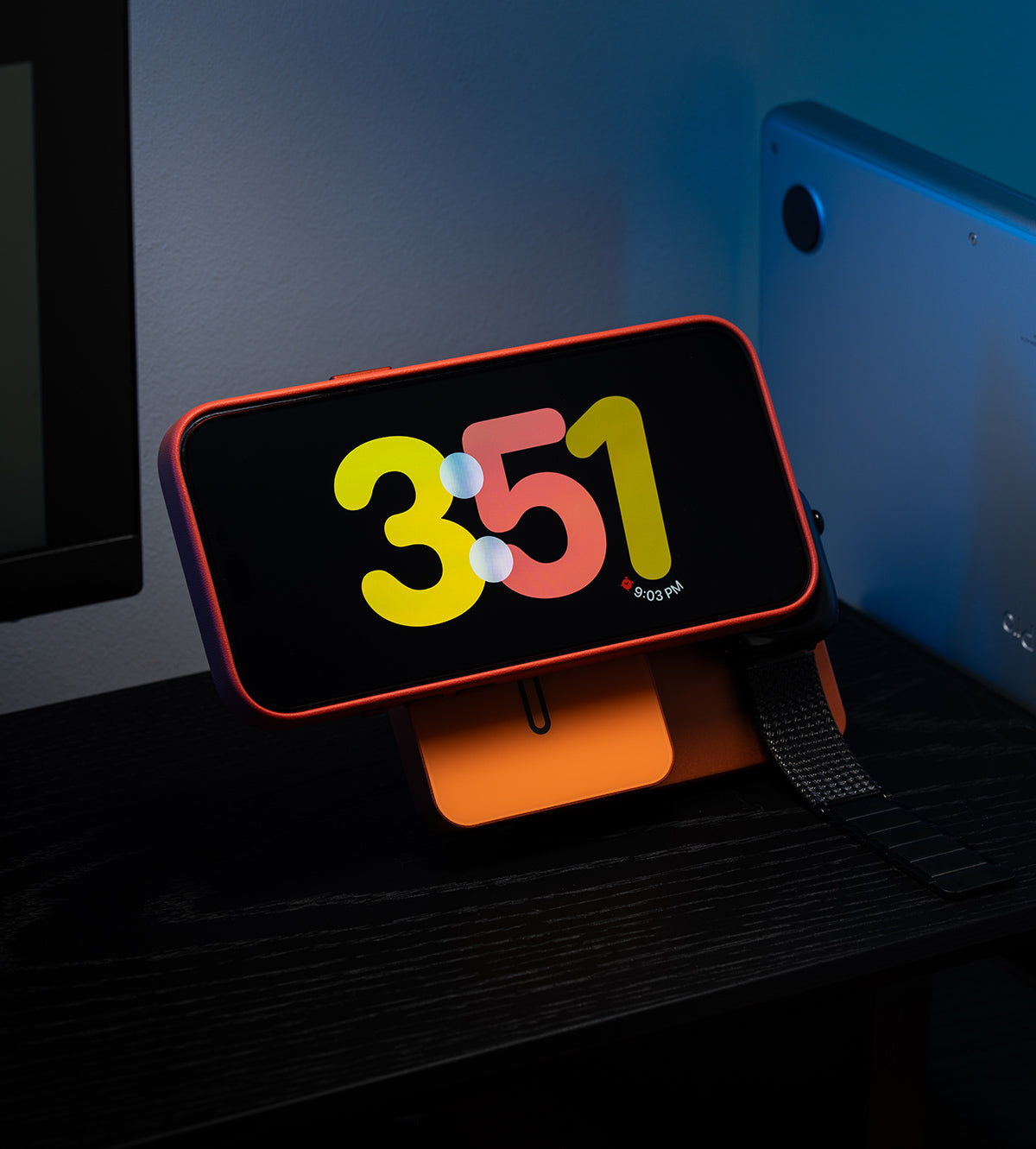 KUXIU K1 Ultra 10000mAh 25W Fast Charging 3-in-1 MagSafe Wireless Power Bank - Cosmic Orange