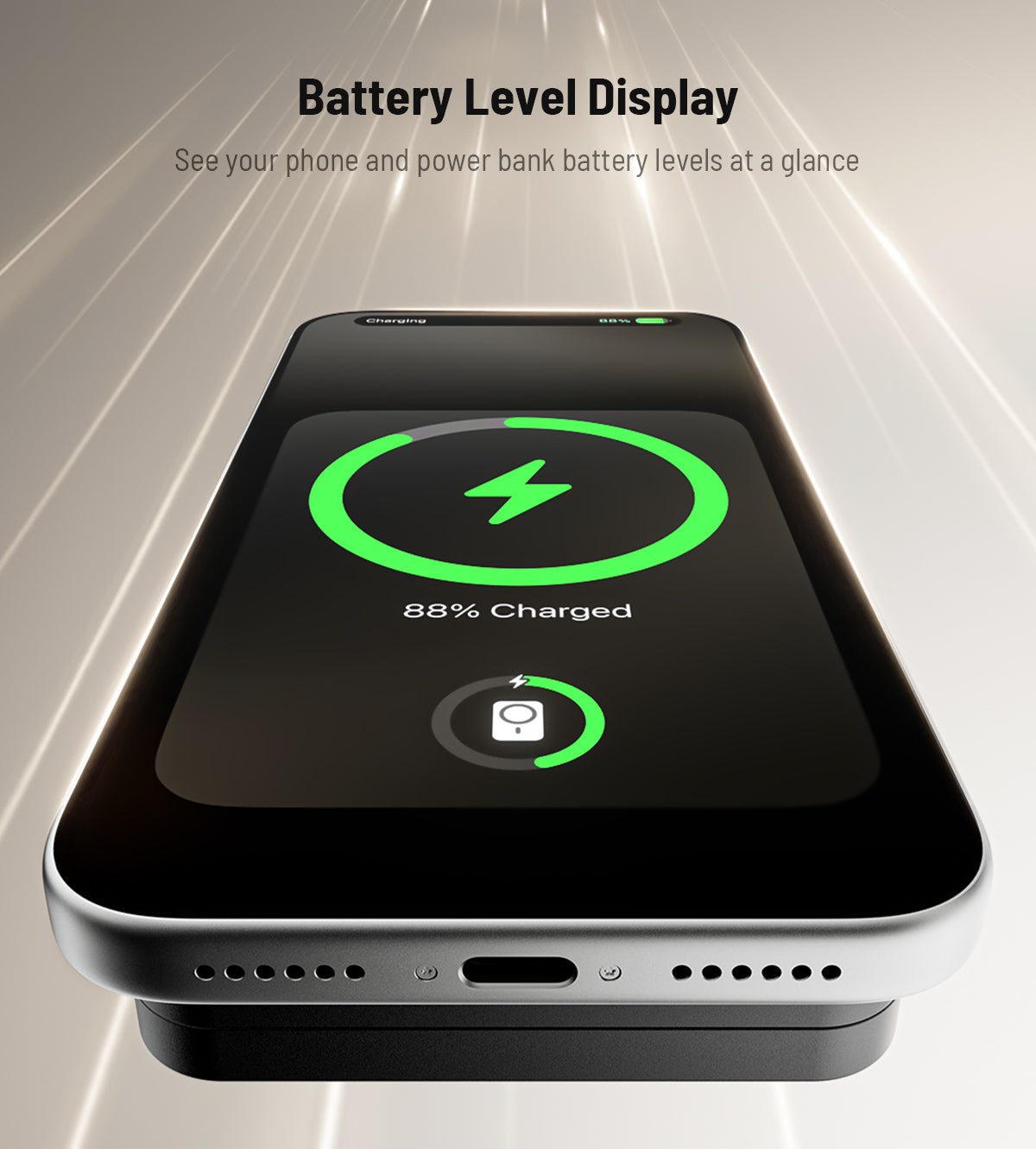 KUXIU K1 15W Fast Charging 3-in-1 MagSafe Wireless Power Bank - Black