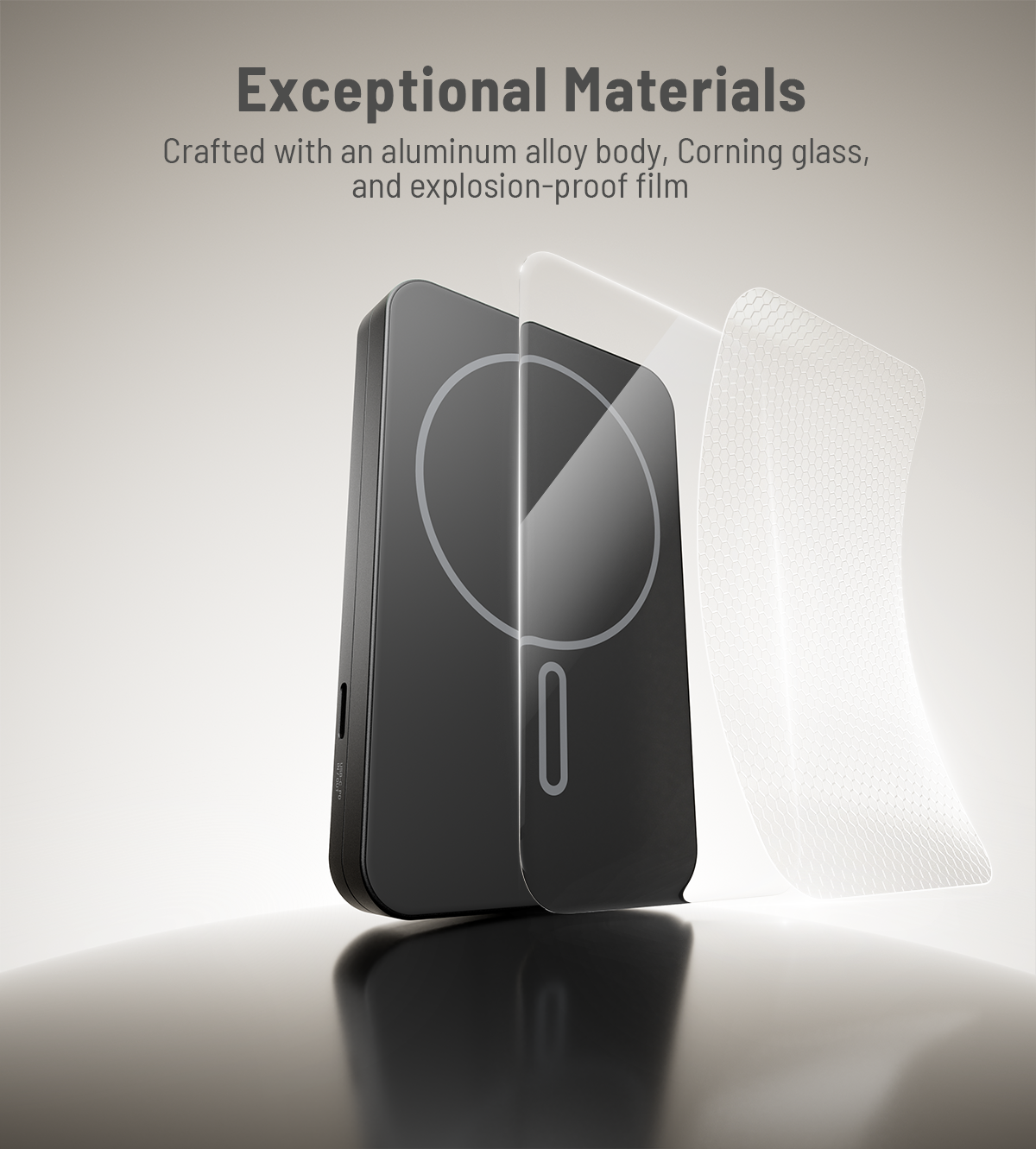 KUXIU K2 Qi2 15W Fast Charging 3-in-1 MagSafe Power Bank - Black