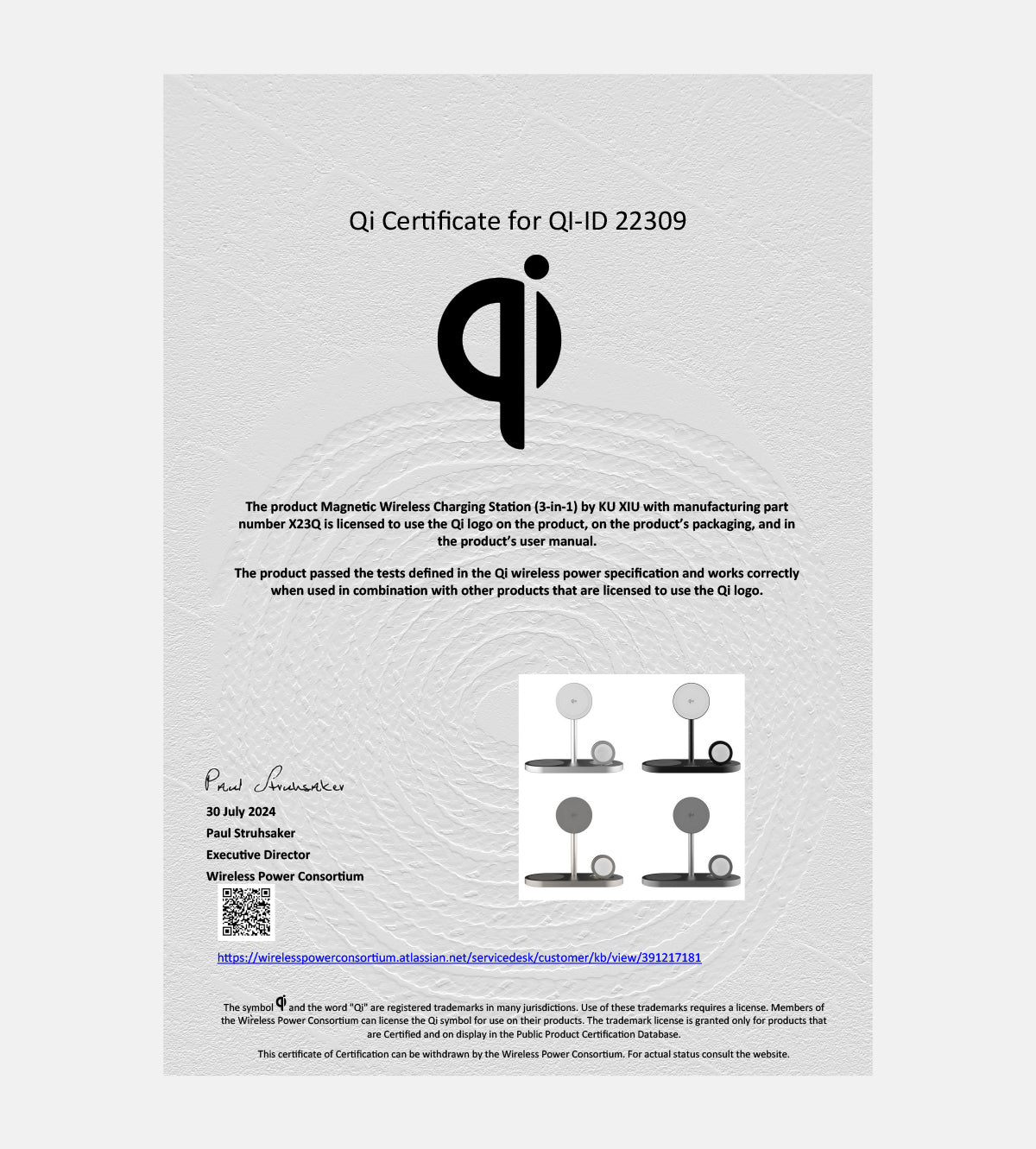 Stazione di ricarica wireless magnetica pieghevole 3 in 1 KUXIU X23Q Qi2