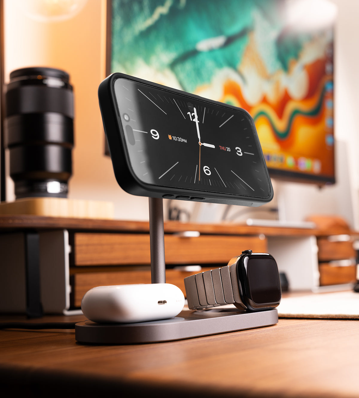Stazione di ricarica wireless magnetica pieghevole 3 in 1 KUXIU X23Q Qi2