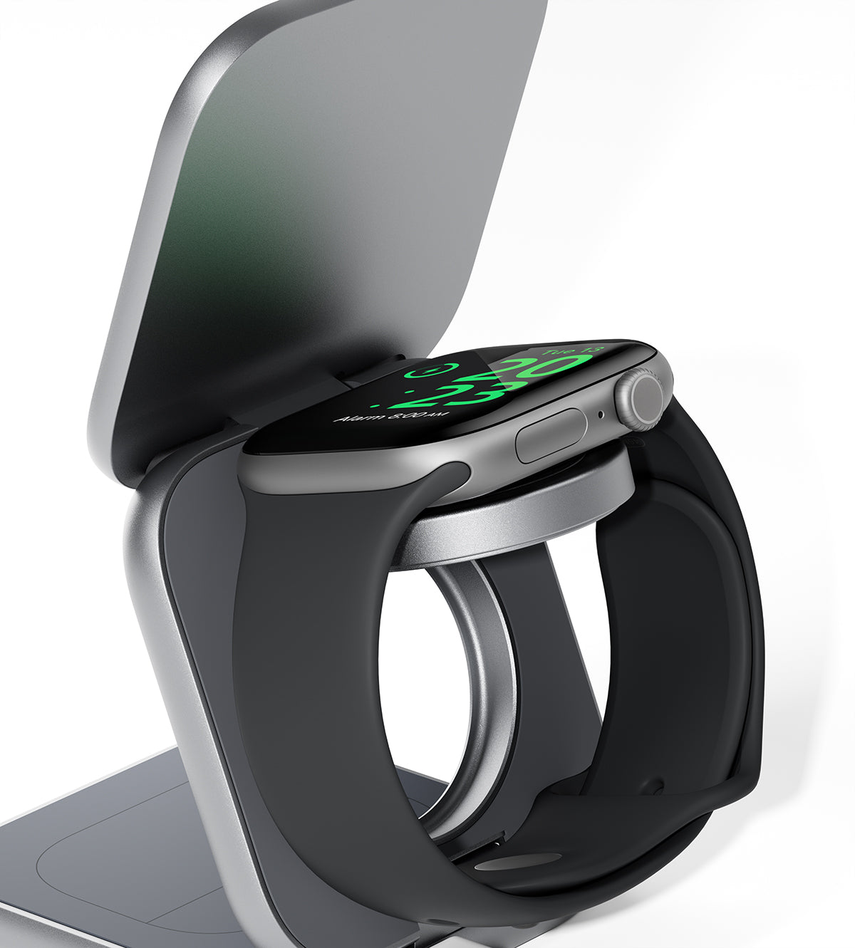 KUXIU X40 Turbo Qi2.2 Certified 25W 3-in-1 MagSafe Foldable Wireless Charging Stand - Gray