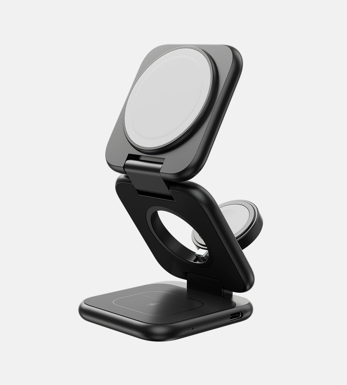 Kit de soporte y cargador inalámbrico magnético plegable 3 en 1 KUXIU X55Plus