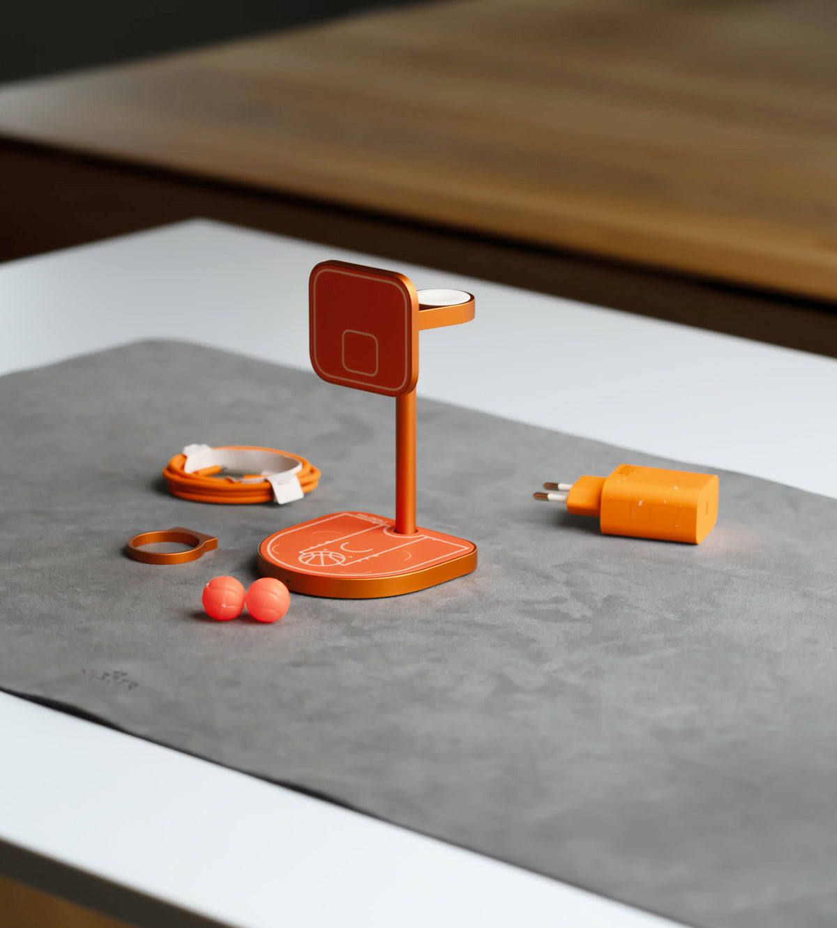 KUXIU X85 Turbo Qi2.2 25W 3-in-1 Creative Wireless Charging Station - Orange