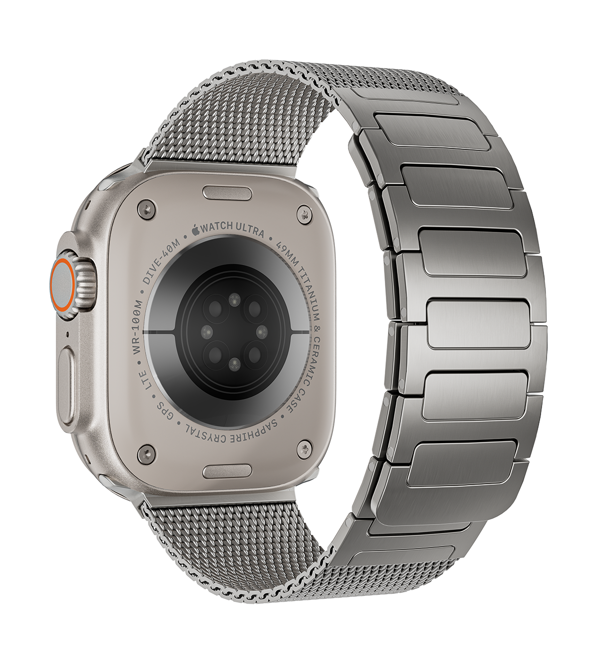 KUXIU Schwarz Edelstahl Magnetisches Apple Watch Armband