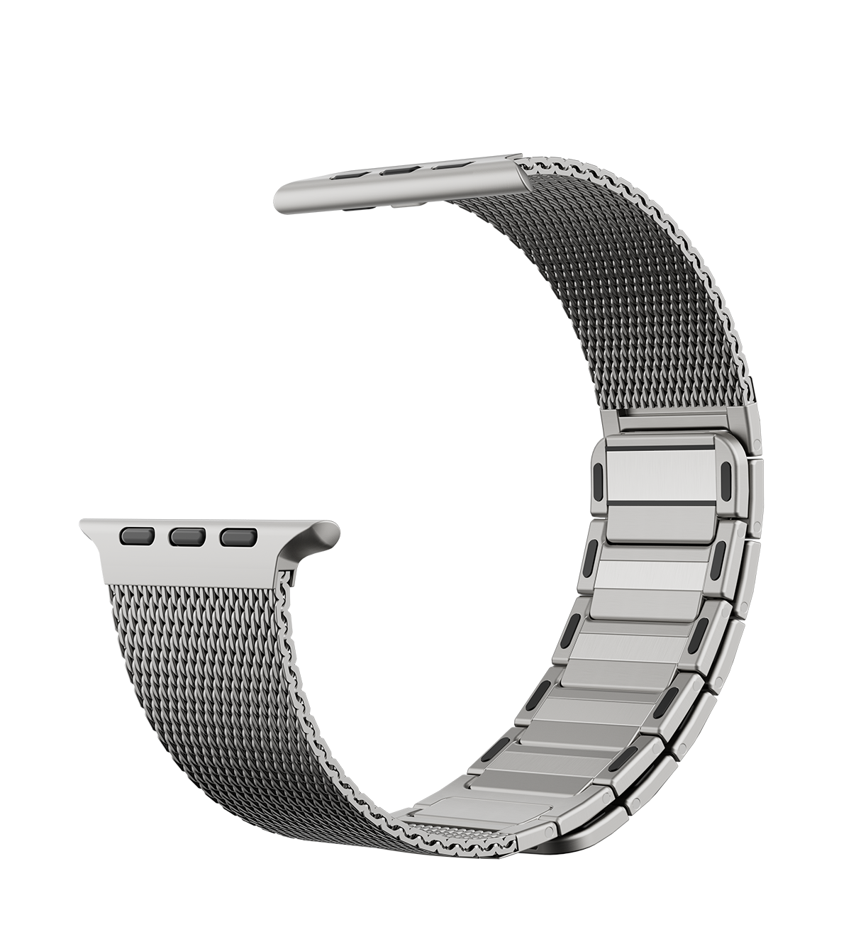 KUXIU Schwarz Edelstahl Magnetisches Apple Watch Armband