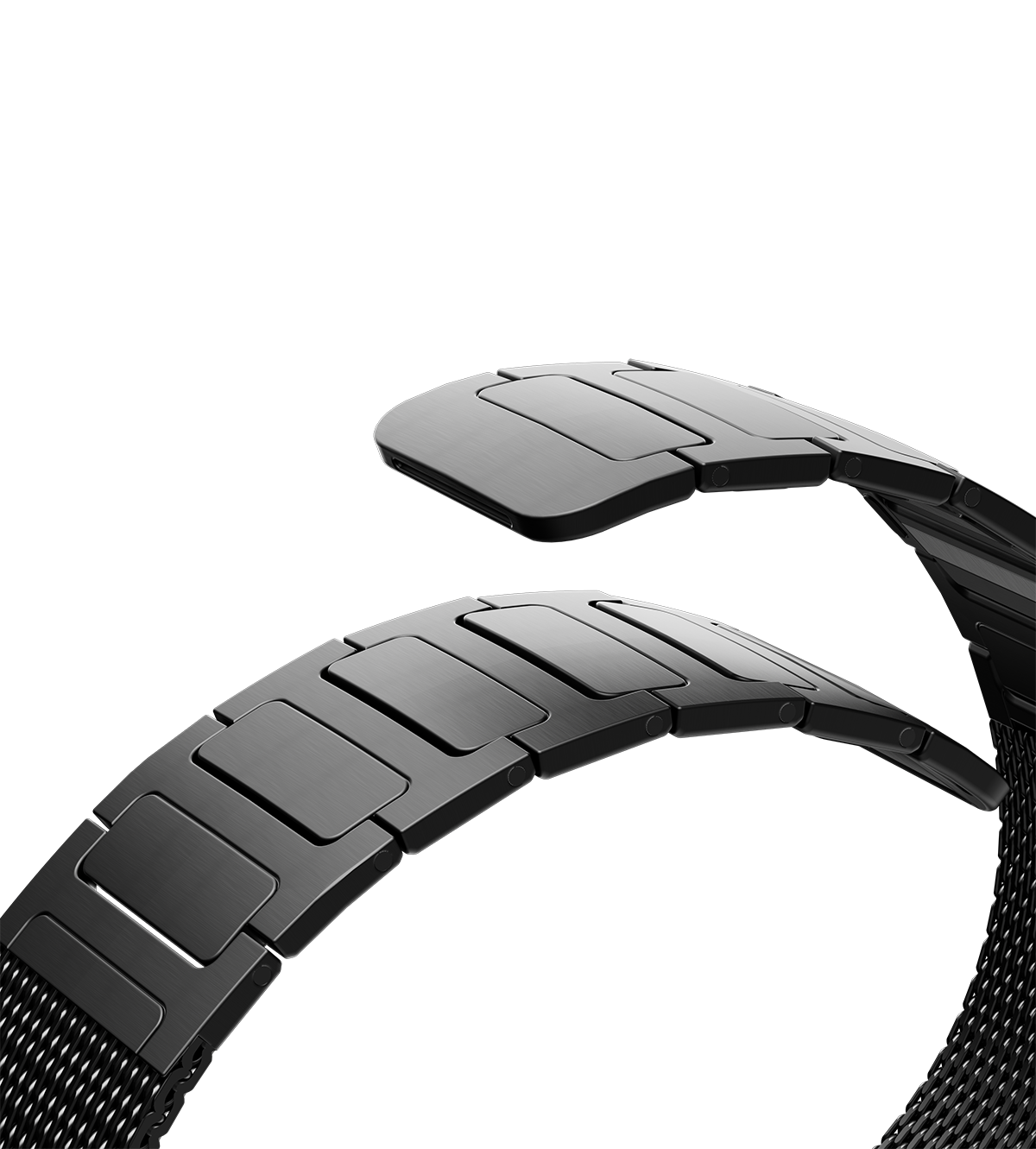 KUXIU Schwarz Edelstahl Magnetisches Apple Watch Armband