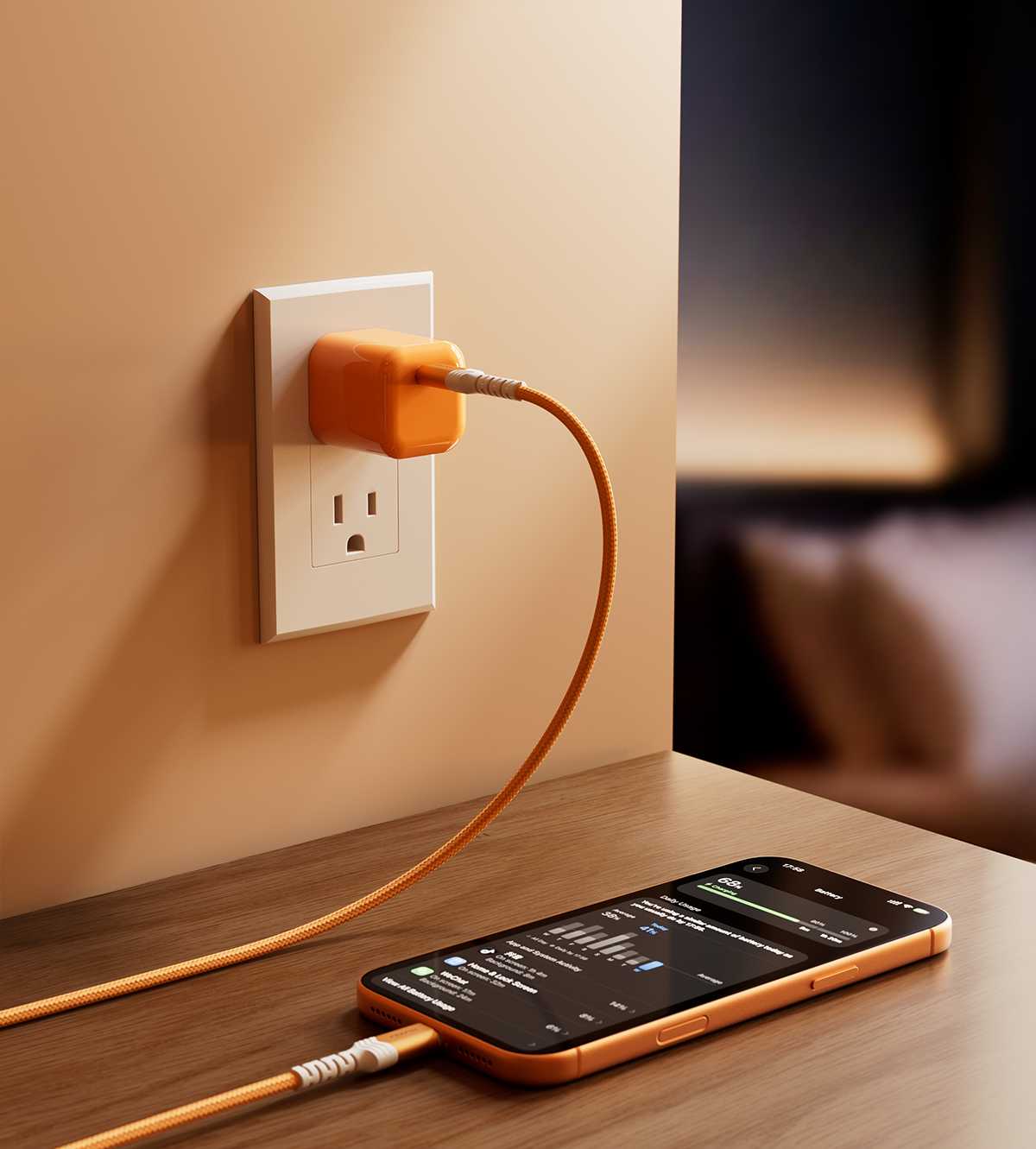 Adaptateur Secteur GaN KUXIU IceMini 45W - Orange Cosmique