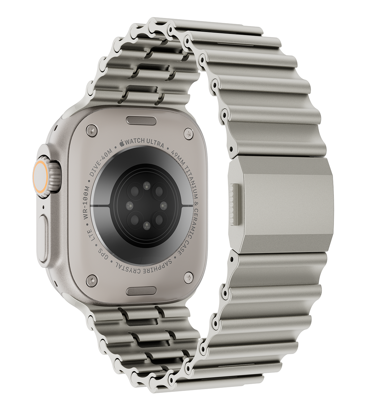 KUXIU Stainless Steel Ocean Band - Titanium