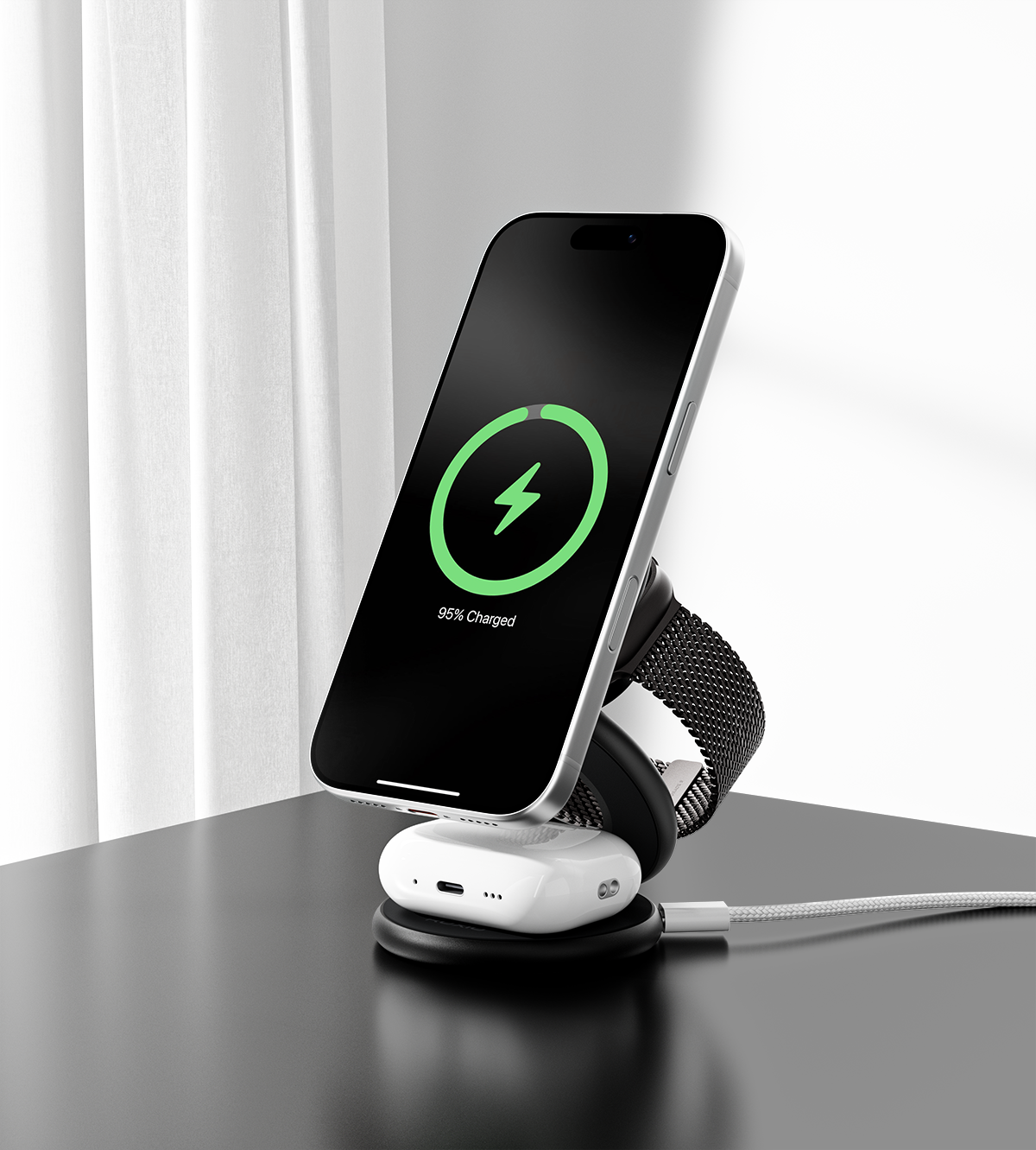 KUXIU X63 3-In-1 MagSafe Foldable Magnetic Wireless Charging Station