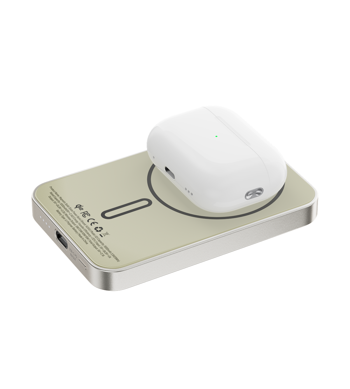 KUXIU S2 Qi2 5000mAh MagSafe 固態行動電源 - 自然鈦