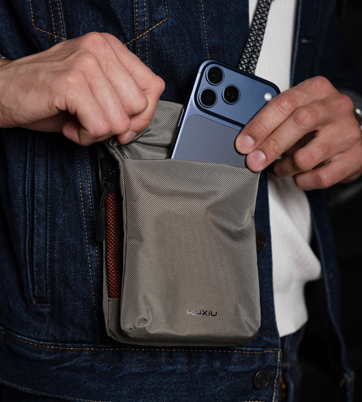 KUXIU Smart Shield Bag – RFID Blocking, Waterproof & Anti-Cut - Khaki