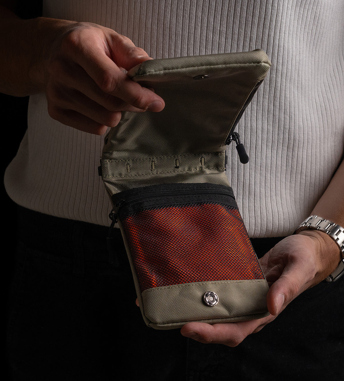 KUXIU Smart Shield Bag – RFID Blocking, Waterproof & Anti-Cut - Khaki