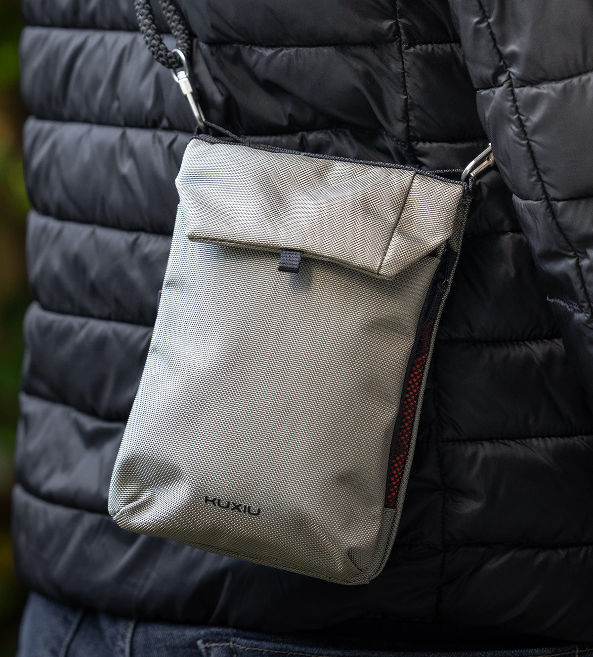 KUXIU Smart Shield Bag – RFID Blocking, Waterproof & Anti-Cut - Khaki