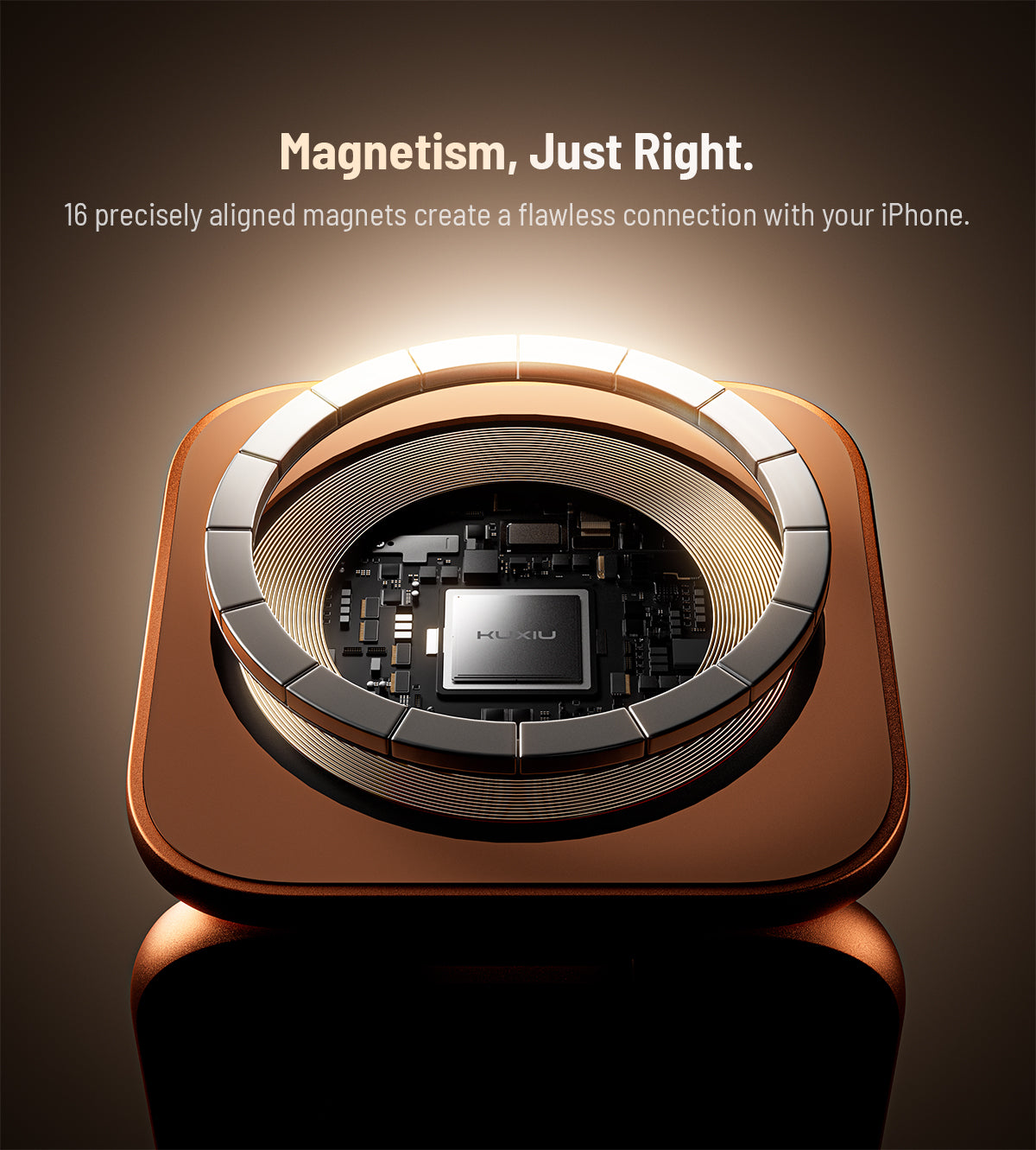 KUXIU X40 Turbo Qi2.2 Certified 25W 3-in-1 MagSafe Foldable Wireless Charging Stand - Cosmic Orange