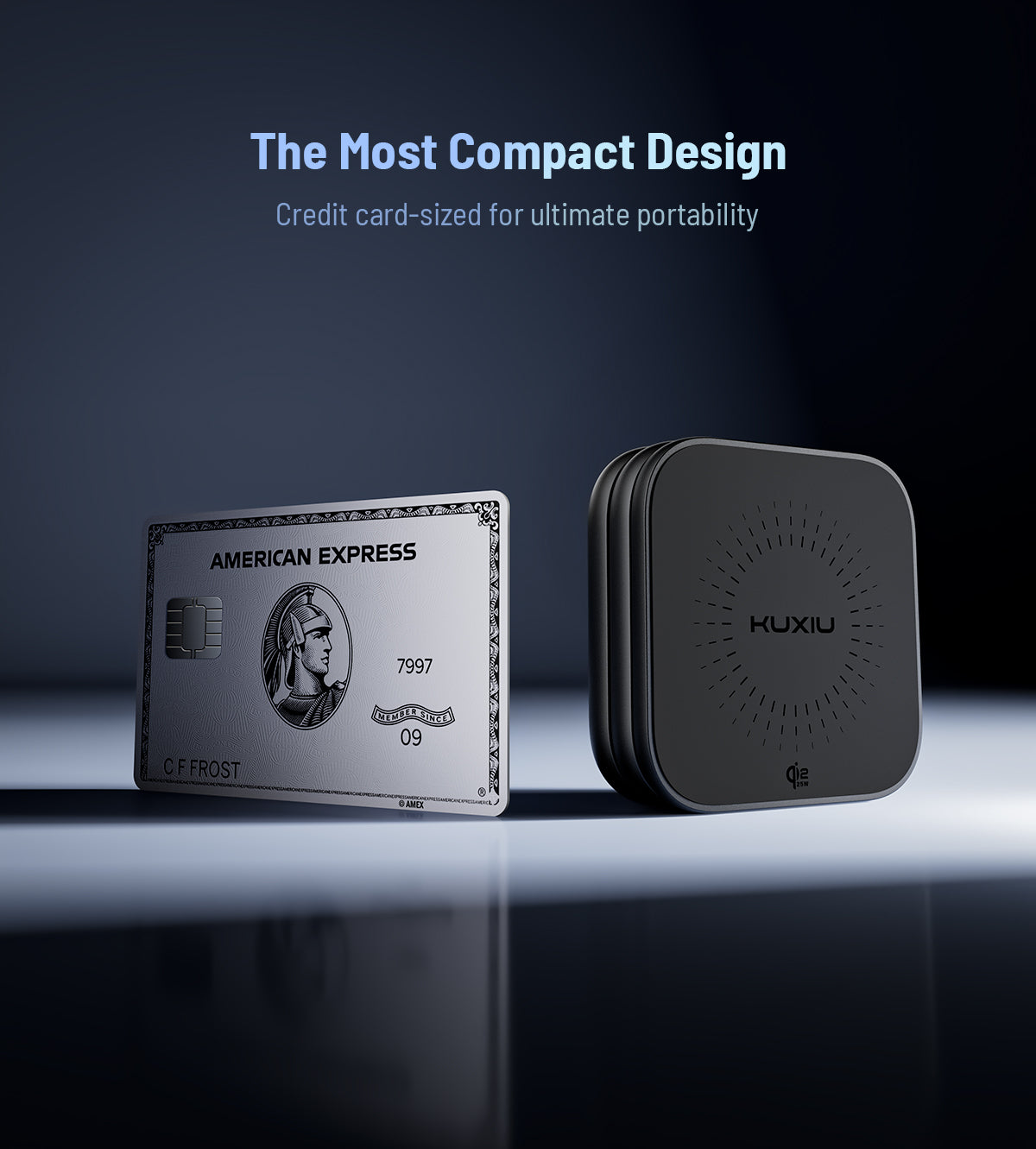 KUXIU X40 Turbo Qi2.2認証取得 25W 3-in-1 MagSafe折りたたみ式ワイヤレス充電スタンド - ブラック