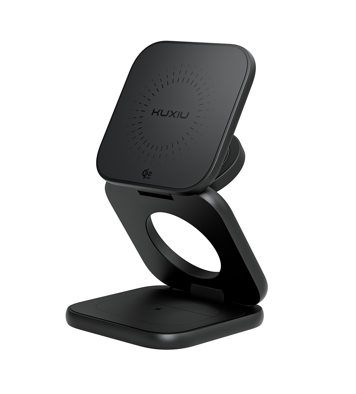 KUXIU X40 Turbo 3-in-1 faltbare MagSafe Wireless-Ladestation mit 25W, Qi2.2-zertifiziert - Schwarz
