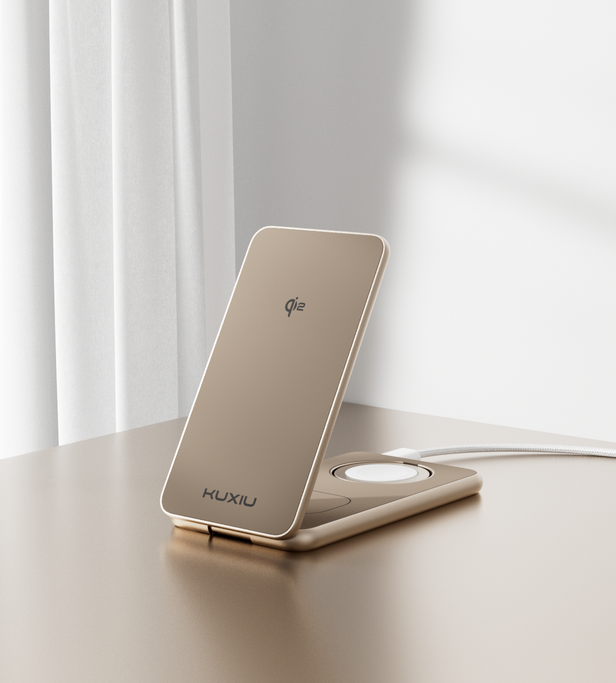 KUXIU X41Q Qi2 認証 3-in-1 MagSafe 折りたたみ式充電スタンド