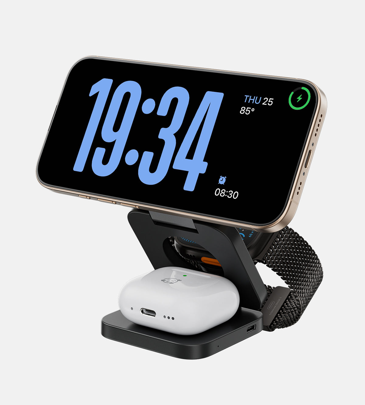 KUXIU X55 三合一可折疊磁性無線充電器和支架