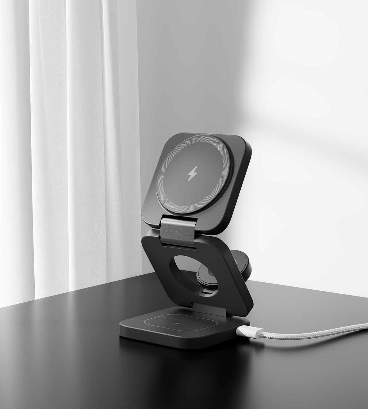 KUXIU X55 Ultra 3-In-1 Foldable Magnetic Wireless Charging Station for Samsung