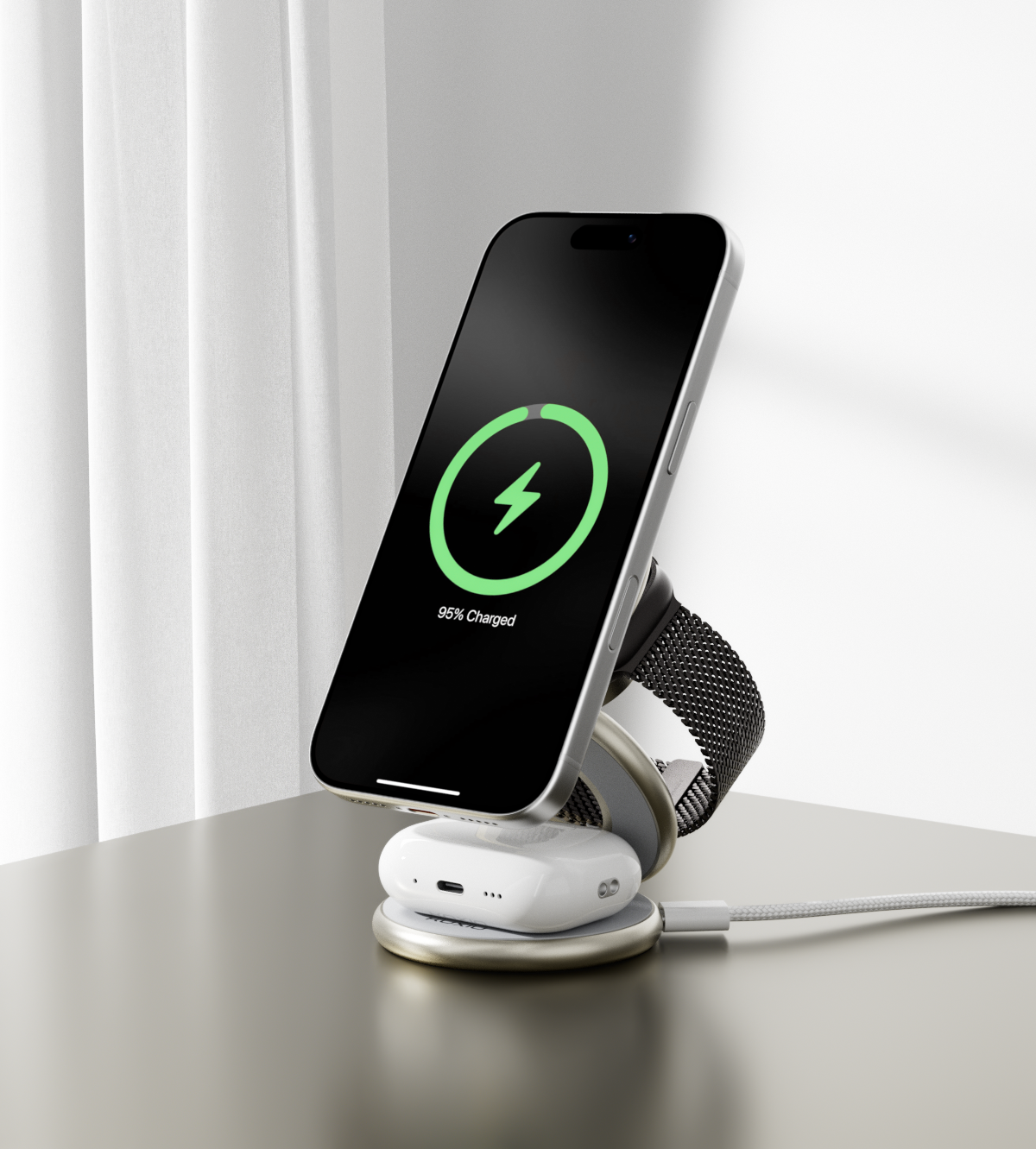 KUXIU X63 3-In-1 MagSafe Foldable Magnetic Wireless Charging Station