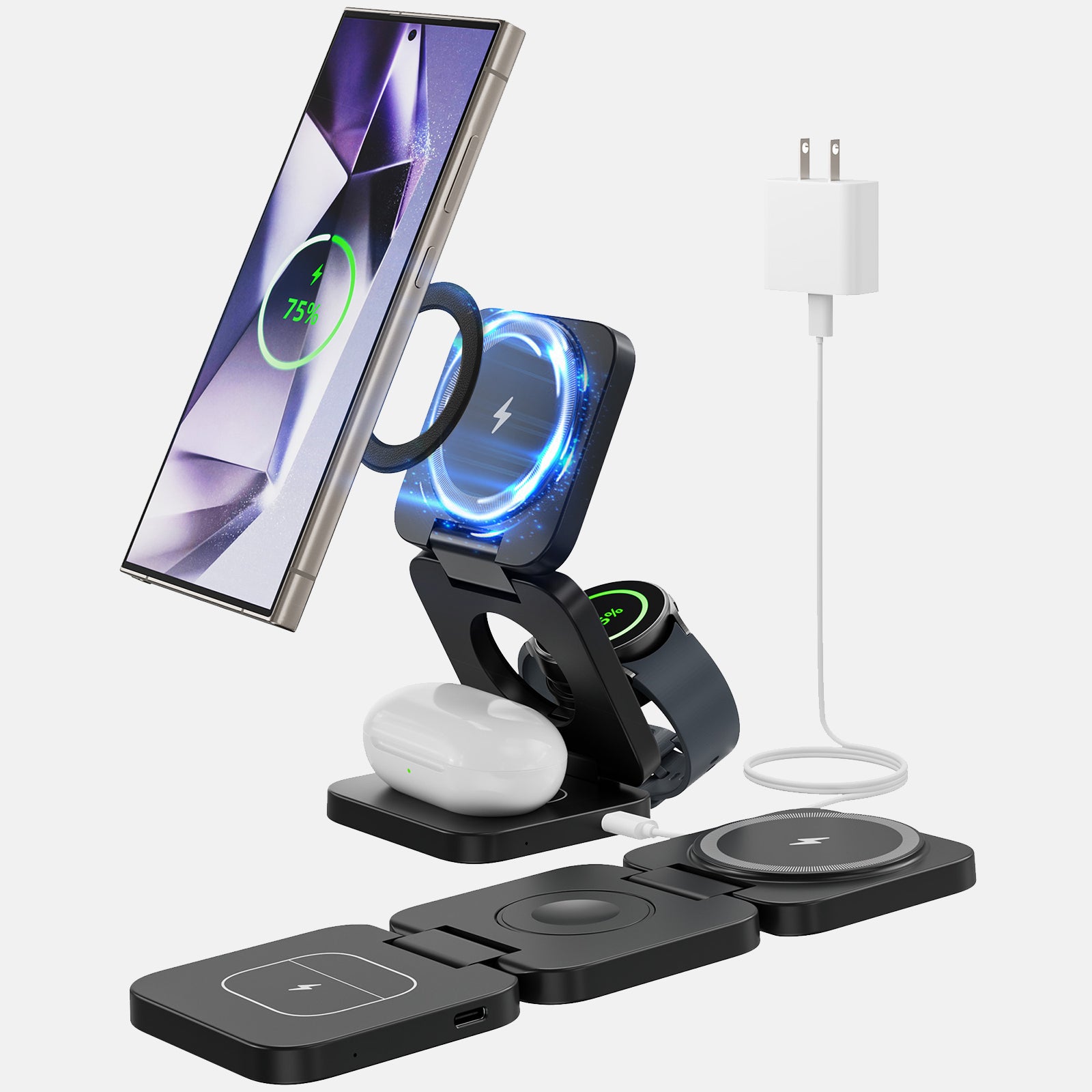 3 in 1 charging station for samsung sale