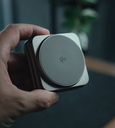 KUXIU X40Q Qi2 3-w-1 Składana Magnetyczna Stacja Ładowania Bezprzewodowego - Titanium Gold