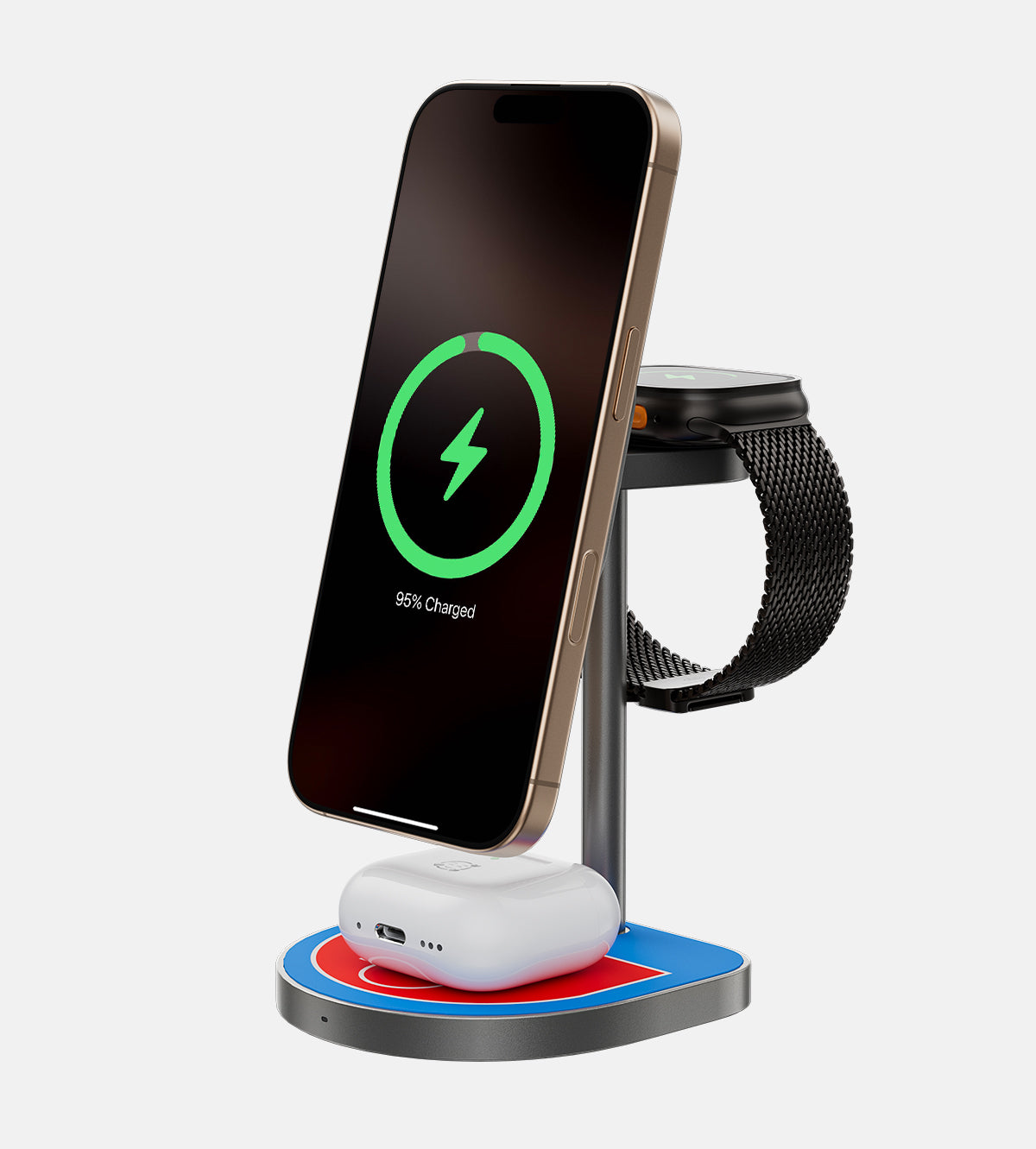 KUXIU 3-Point Power Creative 3-in-1 Magnetic Wireless Charging Stand