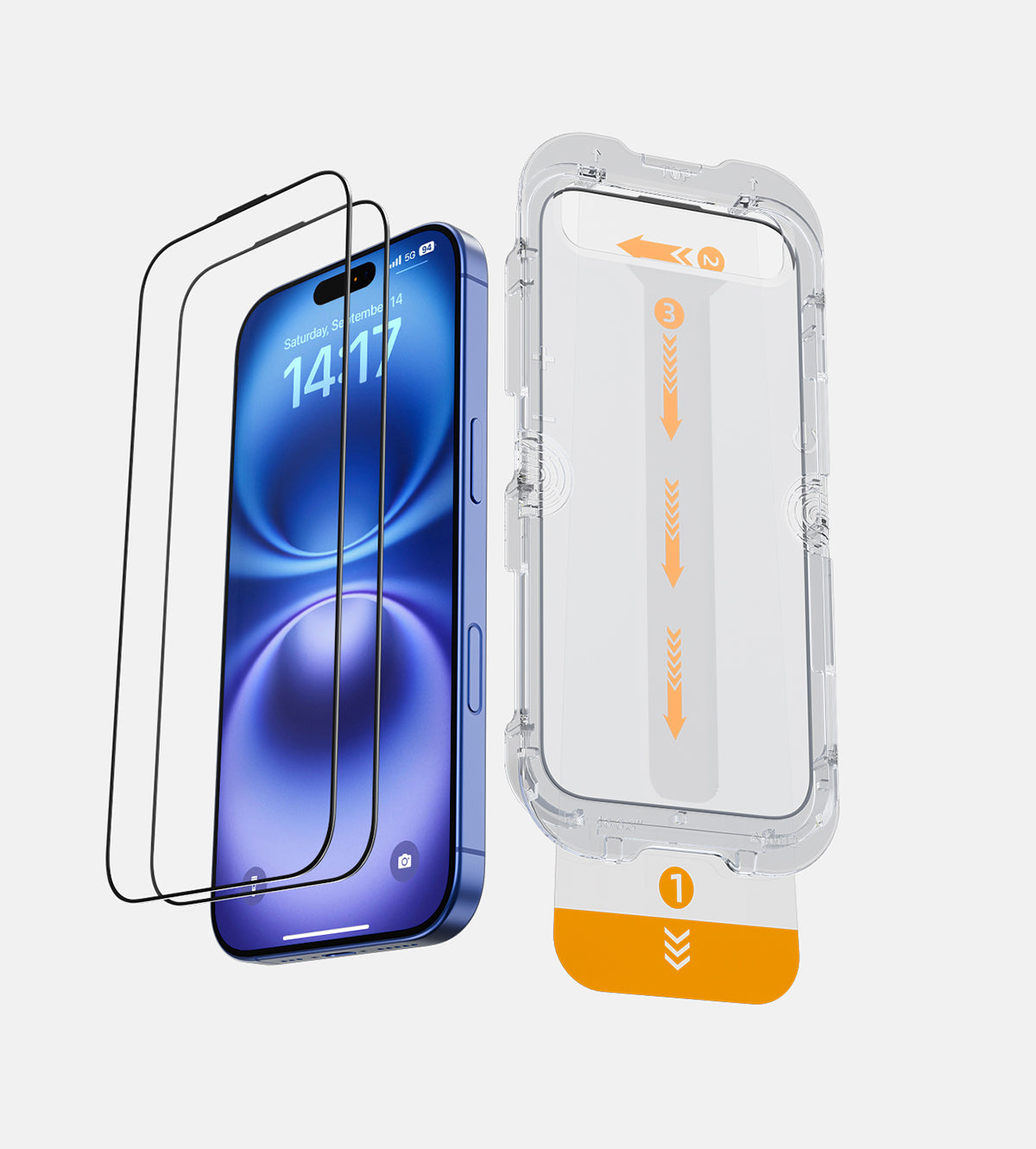 KUXIU iPhone 16 2.5D Tempered Glass Screen Protector [2+2 Pack]