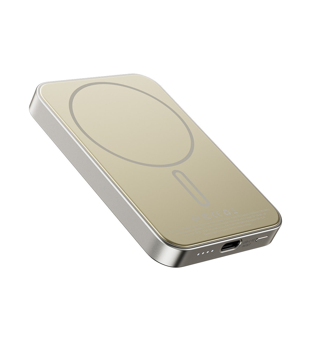 KUXIU S2 Qi2 5000mAh MagSafe Solid-State Power Bank - Natural titanium