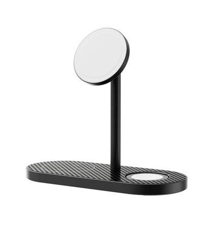 KUXIU X23 Pro 3-in-1 MagSafe Schnellladeständer mit Dual-Core-Technologie - Kohlefaser