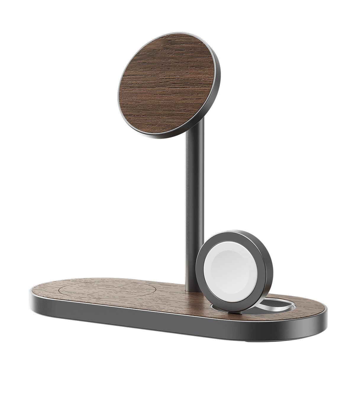 KUXIU X23 Pro 3-In-1 Magnetic Wireless Charger & Stand Kit - Wood Grain