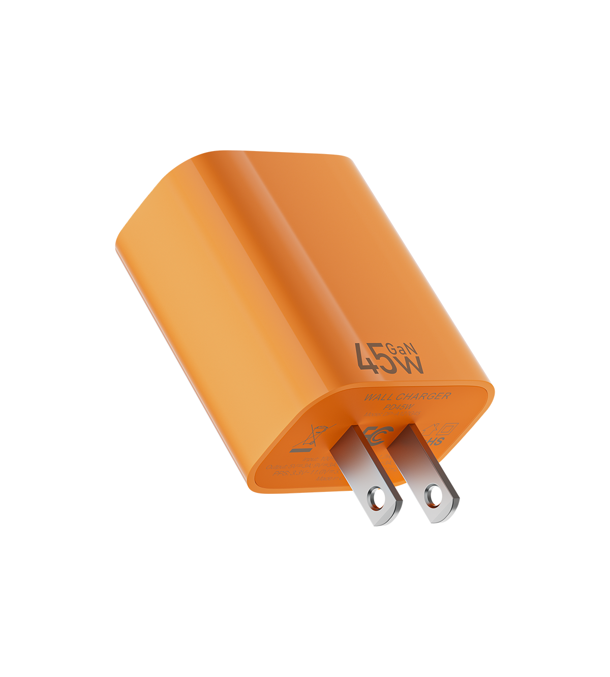 KUXIU 45W GaN Power Adapter (US Plug) – Orange