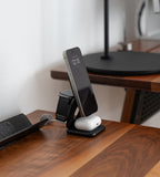 KUXIU X40 3-in-1 Foldable Magnetic Wireless Charging Station - Black