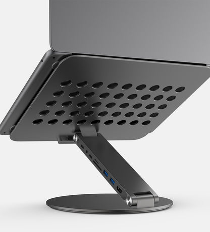 KUXIU X53 Ergonomischer Laptopständer mit integriertem 8-in-1-Hub