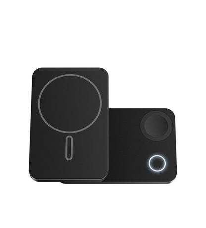 KUXIU K1 15W Fast Charging 3-in-1 MagSafe Wireless Power Bank - Black