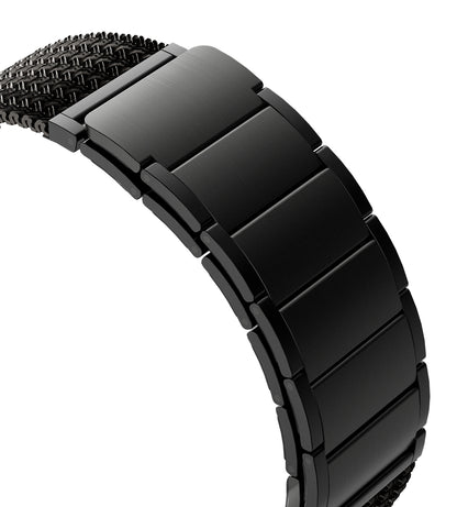KUXIU Black Stainless Steel Magnetic Apple Watch Band