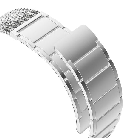 KUXIU Přírodní nerezová ocelová magnetická páska na Apple Watch