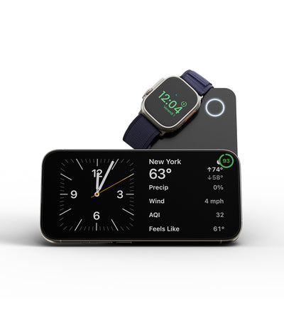 KUXIU K1 15W Schnellladende 3-in-1 MagSafe Powerbank - Schwarz