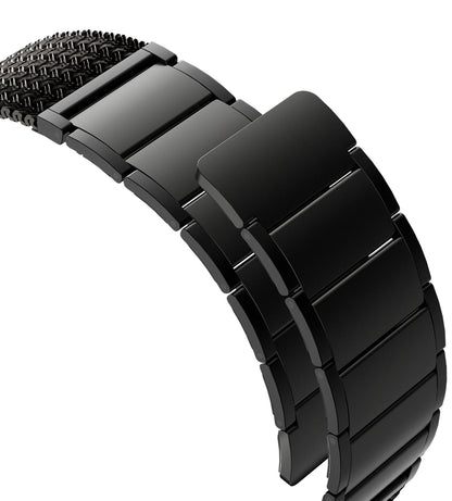 KUXIU Black Stainless Steel Magnetic Apple Watch Band